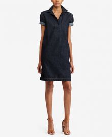 Lauren Ralph Lauren Denim Cotton Shift Dress  Reviews - Dresses - Women - Macys at Macys