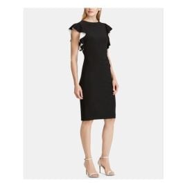 Lauren Ralph Lauren Dresses Lauren Ralph Lauren Womens Black Petal Sleeve Knee Length Sheath Dress 8 Poshmark at Poshmark