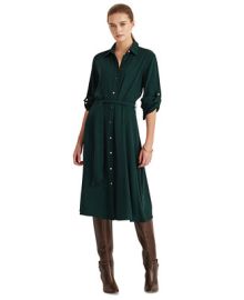 Lauren Ralph Lauren Fit-And-Flare Shirtdress - Macys at Macys