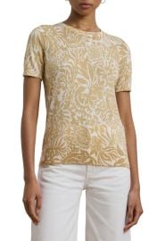 Lauren Ralph Lauren Floral Cotton Blend Sweater at Nordstrom