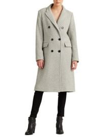 Lauren Ralph Lauren Herringbone Double-Breasted Coat - Macy39s at Macys