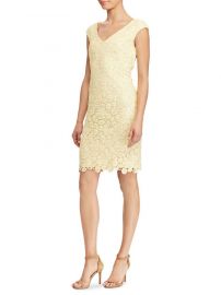 Lauren Ralph Lauren Lace V-Neck Dress at Lord & Taylor