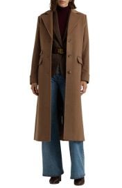 Lauren Ralph Lauren Longline Wool Blend Reefer Coat at Nordstrom