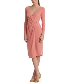 Lauren Ralph Lauren Matte Jersey Surplice Dress - Macys at Macys