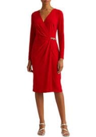 Lauren Ralph Lauren Matte Jersey Surplice Dress belk at Belk