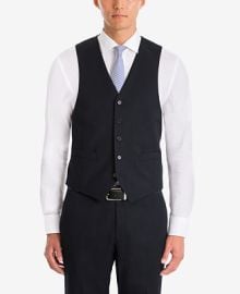 Lauren Ralph Lauren Mens UltraFlex Classic-Fit Navy Wool Vest Reviews - Suits Tuxedos - Men - Macys at Macys