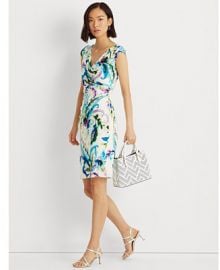 Lauren Ralph Lauren Paisley Pleated Jersey Dress  Reviews - Dresses - Women - Macys at Macys