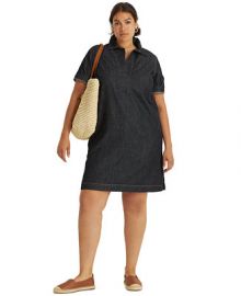 Lauren Ralph Lauren Plus Size Denim Shift Dress  Reviews - Dresses - Plus Sizes - Macys at Macys