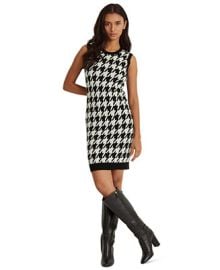 Lauren Ralph Lauren Polo Ralph Lauren Petite Sleeveless Houndstooth Sweater Dress Reviews - Dresses - Petites - Macys at Macys