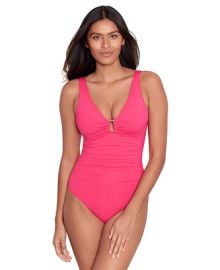 Lauren Ralph Lauren Ralph Lauren Ring Over The Shoulder One Piece Swimsuit - Macys at Macys