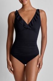 Lauren Ralph Lauren Ruffle Surplice One-Piece Swimsuit at Nordstrom