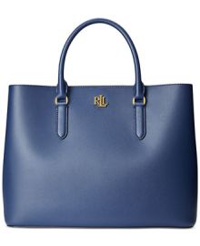 Lauren Ralph Lauren Smooth Leather Large Marcy Satchel - Macys at Macys