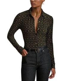 Lauren Ralph Lauren Stretch Jersey Spread Collar Long Sleeve Button Down Shirt Dillardx27s at Dillards