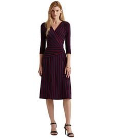 Lauren Ralph Lauren Striped Jersey Dress  Reviews - Dresses - Women - Macys at Macys