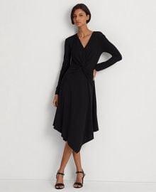 Lauren Ralph Lauren Surplice Jersey Dress - Macys at Macys