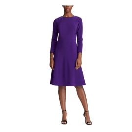 Lauren Ralph Lauren Three Quarter Sleeve Dress in Purple at Walmart