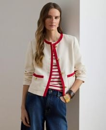 Lauren Ralph Lauren Two Tone Linen Blend Twill Blazer at Macys