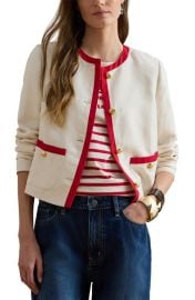 Lauren Ralph Lauren Two-Tone Linen Blend Twill Jacket at Nordstrom