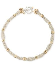Lauren Ralph Lauren Two-Tone Multi-Chain Ringed Collar Necklace - Macy39s at Macys