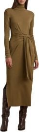 Lauren Ralph Lauren Vaureen Tie Waist Long Sleeve Rib Dress at Nordstrom