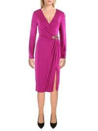 Lauren Ralph Lauren Womens Buckle-Trim Knee-Length Cocktail And Party Dress ShopSimon at Shop Simon