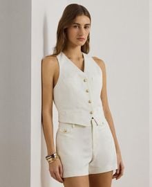 Lauren Ralph Lauren Womens Stretch Cotton Canvas Twill Vest - Macys at Macys