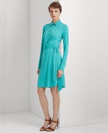 Lauren Ralph Lauren Womens Stretch Jersey Shirtdress - Macys at Macys