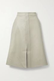 Lauren vegetarian leather midi skirt at Net a Porter