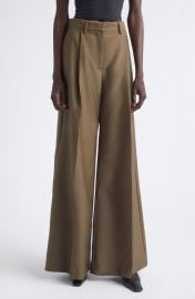 Laurence Pleated Wool & Silk Wide Leg Trousers at Nordstrom