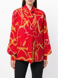 Lavalliere Chain and Jewel print blouse at Farfetch