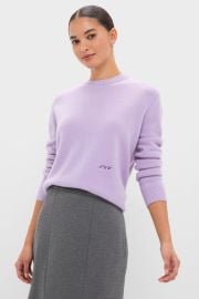 Lavender Frost Cashmere Boyfriend Bodie Crewneck Sweater Tuckernuck at Tuckernuck