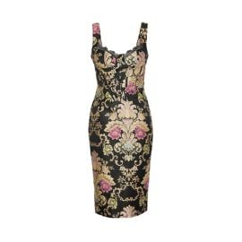 Lavish Alice Baroque Lace Trim Corset Midi Dress at Saks Off 5th