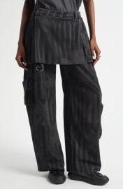 Lawn Plaid Skirt Overlay Cargo Pants at Nordstrom