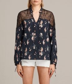 Laya Meadow Silk Top by All Saints at All Saints