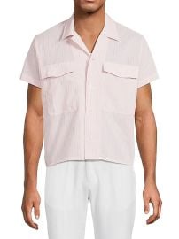 Layer Pinstripe Flap Pocket Shirt at Saks Fifth Avenue