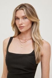 Layered Diamond Cut Pendant Necklace YELLOW Dynamite at Dynamite