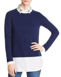 Layered-Look Embellished Sweater at Bloomingdales