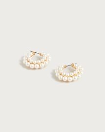 Layered Mini-pearl Hoop Earrings For Women JCrew at J. Crew