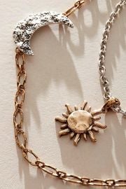 Layered Mixed Metal Charm Necklace at Free People