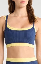 Layered Rib Sports Bra at Nordstrom