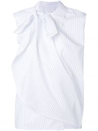 Layered Stripe Sleeveless Shirt by MM6 Maison Margiela at Farfetch