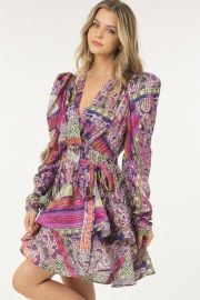 Layered Surplice Print Dress Reve Boutique at Reve Boutique