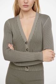 Layla Cardigan - Green Khaki And Olive at ANINE BING