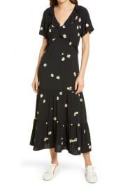 Lazy Daisies Ruffle Tiered Maxi Dress at Nordstrom