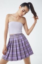 Lazy Oaf Plaid Pleated Skirt at Urban Outfitters