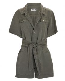 Le Jean Sawyer Tie-Waist Romper at Intermix