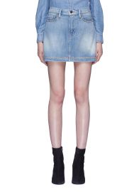 Le Mini Star Print Stud Denim Skirt by Frame at Lane Crawford