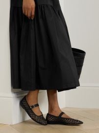 Le Monde Beryl Woven leather Mary Jane ballet flats at Net a Porter