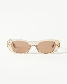 Le Specs Hydrus Link Oval Sunglasses Fawn Missoma at Missoma