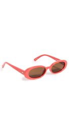 Le Specs Outta Love Sunglasses Electric Orange One Size at Shopbop